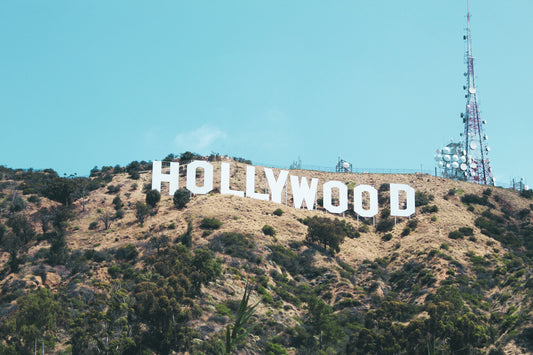 Hollywood sign beside an antenna, for AutoBrush