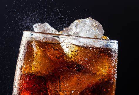 A glass of soda