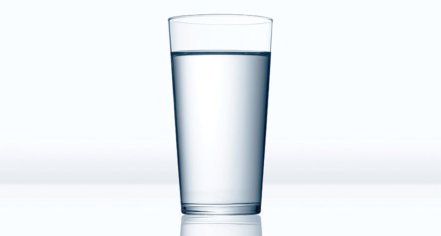 A glass of water.
