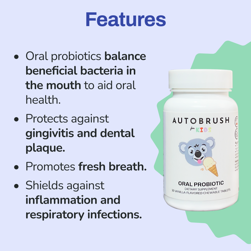 autobrush® Kids: Oral Probiotics 30 Tablets