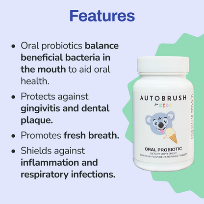 autobrush® Kids: Oral Probiotics 30 Tablets 60-Day